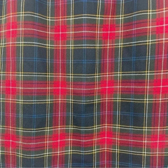 Jones New York Women’s Plaid Wool Skirt 8 Black Red Wrap Unlined - Picture 2 of 11